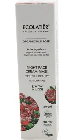 GreenCo ECL WILD ROSE / Noční pleťová krém-maska / 50 ml