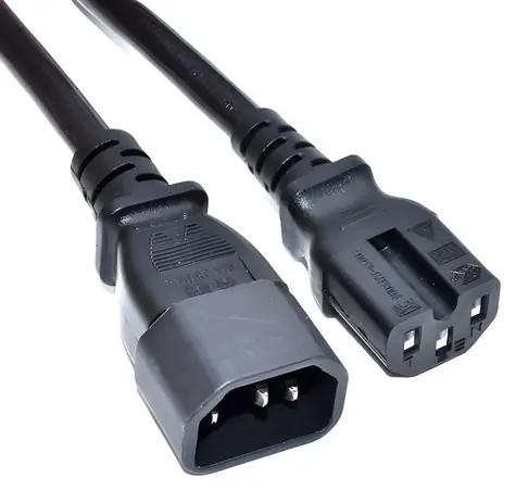 Akyga AK-UP-06 / Napájecí kabel / IEC C14 - C15 / 1,8 m