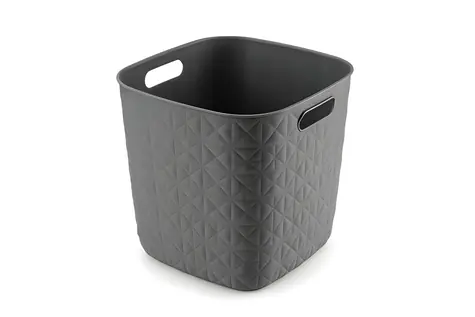 Curver Softex Cube 15 l tmavě šedý / Úložný box / recyklovaný plast / stohovatelný