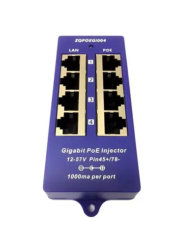 OEM PoE panel 4-portový stíněný pasivní / PoE panel / Gigabit