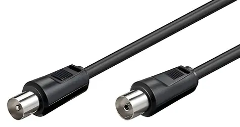 OEM Anténní kabel IEC (M)-(F) 5 m černá / Anténní kabel / 75 Ohm
