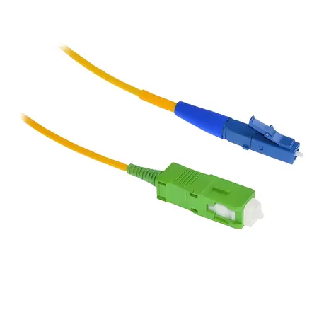 XtendLan FO patch LC-SC/APC 1m / Optický patch kabel / simplex 9/125 / G.657.A1 ultraflexibilní