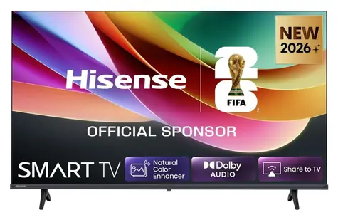 40" Hisense 40A4S černá / Televize / QLED / FHD / HDMI / Wi-Fi / BT / 14W repro