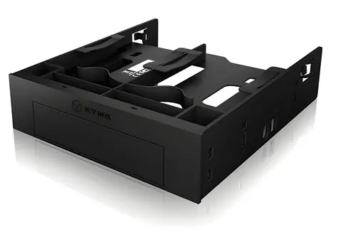 Icy Box IB-5251 černá / Montážní rámeček / 5,25" pozice / 2x 2,5" + 1x 3,5" HDD/SSD