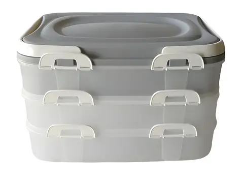OEM Piknik dóza 3 patra / Dóza na potraviny / S uchy / 40 x 30 x 27 cm