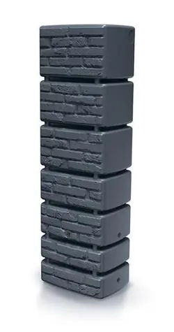 Prosperplast TOWER BRICK antracit 350 l / Sud na dešťovou vodu / 180x38,4 cm / plast