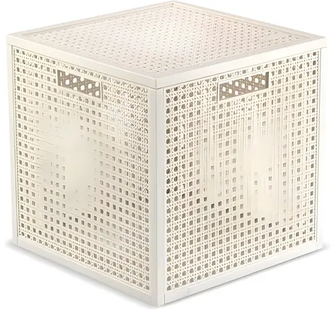 Curver Kaya krémová / Úložný box s víkem / čtvercový / 19 l