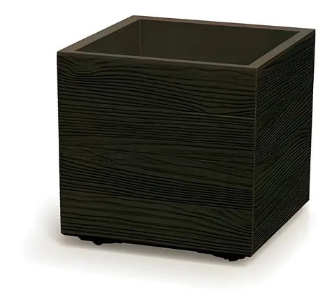 Prosperplast MADERA SQUARE eco wood 38,5 cm kávová / Květináč / Plast / 31,5 l