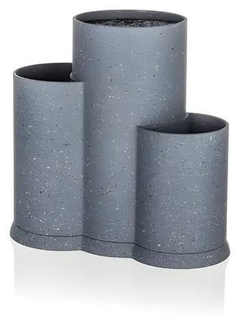 BANQUET Stojan na nože 3v1 Granite Grey / Stojan na nože / žulový design