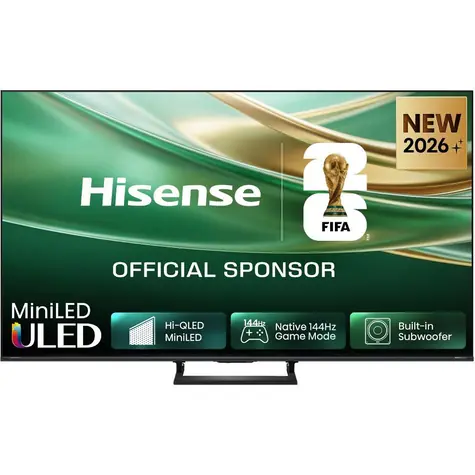 65" Hisense 65E8S černá/tmavě šedá / MiniLED televize / UHD 4K / 144Hz / VRR / Wi-Fi / BT