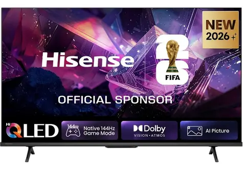 43" Hisense 43E7S PRO černá / Televize / QLED / UHD / 144Hz / FreeSync Premium / HDMI 2.1