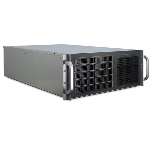 Inter-Tech 4U-4410 černá / Serverová skříň 4U / Hloubka 688 mm / 10x 2,5"/3,5" hot-swap pozice / E-ATX