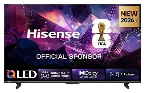55" Hisense 55E7S PRO černá / Televize / QLED / UltraHD 4K / 144Hz / FreeSync Premium / HDMI 2.1