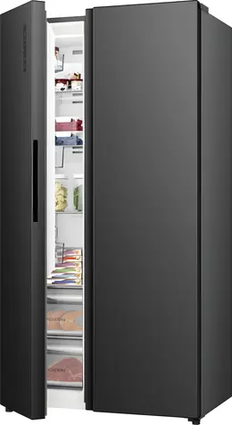 Hisense RS3P558NEFC tmavá nerezová ocel / Chladnička side by side / 544 l / Energetická třída C