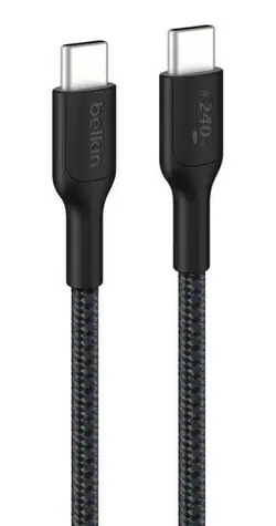 Belkin BOOST CHARGE kabel opletený USB-C na USB-C černá (CAB025HQ2MBK) / 240W / 2m