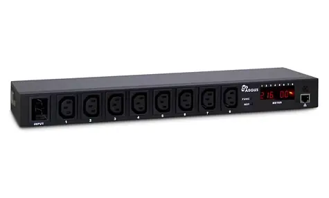 Inter-Tech Argus SW-0816 černá / Napájecí lišta / 19" rack / 8x IEC C13 / 16A / LCD displej