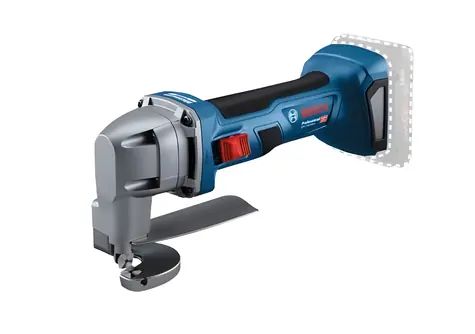 Bosch GSC 18V-16 E Solo / Akumulátorové nůžky na plech / 18V / bez baterie a nabíječky / řez oceli do 1,6 mm