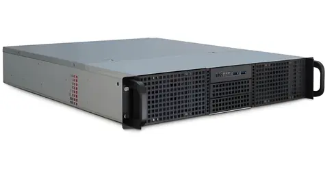Inter-Tech IPC 2U-20255 černá / Serverová skříň / 2U / ATX / 8x 3,5" + 3x 2,5" HDD / hloubka 588 mm