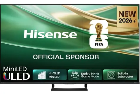 50" Hisense 50E8S černá / UHD / QLED / MiniLED / 144Hz / HDMI / Wi-Fi / DVB-T2&C&S2 / subwoofer