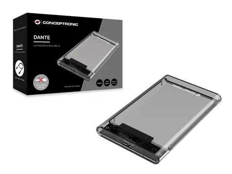 Conceptronic DANTE03T Externí box pro 2,5" SATA HDD průhledná / USB 3.0