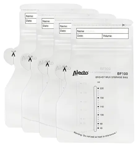 Alecto BF100 / Sáčky na mateřské mléko / 220 ml / 100 ks / bez BPA