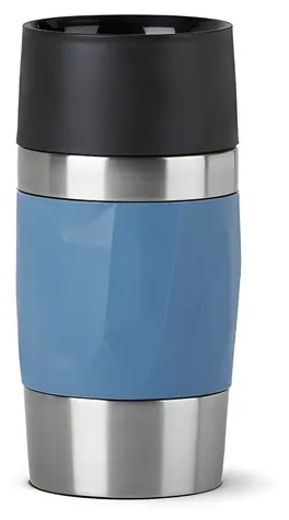 Emsa TRAVEL MUG Compact modrá / Termohrnek / 0,3 l / nerezová ocel
