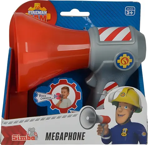 SIMBA Megafon Hasič Sam / Měnič hlasu / 16 cm / 2x AAA / od 36 měsíců
