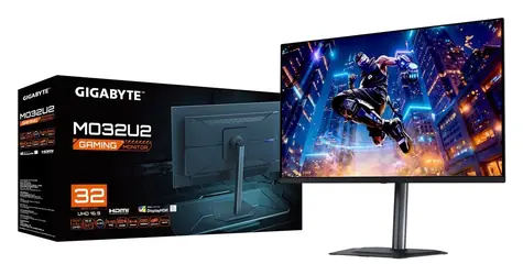 31.5" GIGABYTE MO32U2 černá / Monitor / QD-OLED / UltraHD 4K / 240Hz / USB-C / KVM