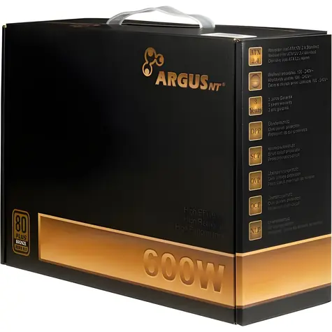 Inter-Tech Argus BPS-600 / Počítačový zdroj / 600W / ATX12V 2.4 / 80 PLUS Bronze / aktivní PFC