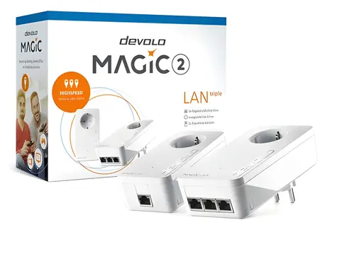 Devolo Magic 2 LAN triple / Startovací sada / Powerline / G.hn / 3x Gigabit LAN