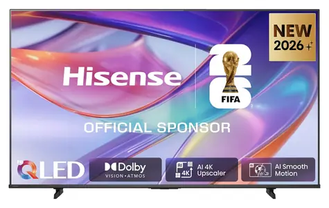 55" Hisense 55E7S černá / Televize / QLED / UltraHD 4K / HDMI / WiFi / BT / DVB-T2 S2 C / 20W repro