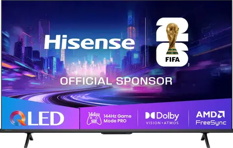43" Hisense 43E7Q PRO černá / Televizor / QLED / 4K UHD / VIDAA / HDR10 / Wi-Fi, Bluetooth