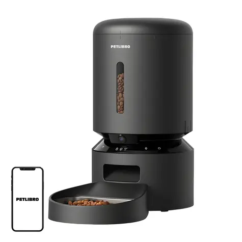 Petlibro Granary PL-AF203-34W černá / Dávkovač krmiva s kamerou / 5 l / Full HD 1080p / WiFi 2,4/5GHz