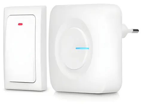 Alecto ADB30WT bílá / Bezdrátový zvonek / bezbateriový / 50 m / IP44