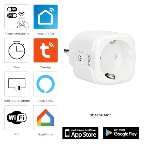 Alecto SMART-PLUG10 / Chytrá zásuvka / Wi-Fi / 16A / 3680W