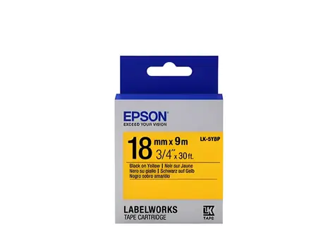 Epson LK-5YBP Pastel / Páska do štítkovače / 18 mm / 9 m / černá na žluté