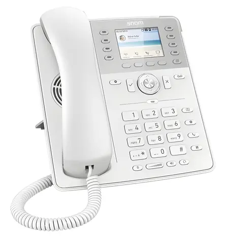 Snom D735 bílá / Drátový IP telefon / 2,7" displej / 12x SIP / PoE / USB