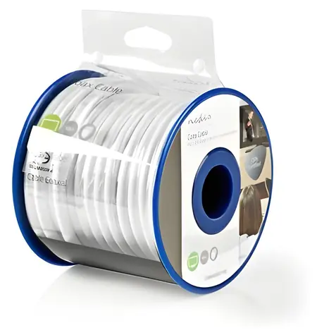 Nedis Koaxiální kabel na cívce / 4G/LTE / 75 Ohm / 3x stíněný / ECA / 10 m / Bílá