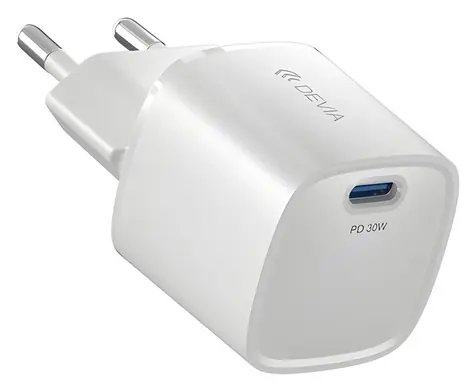 Devia Extreme Speed Mini bílá / Síťová nabíječka / USB-C / 30W / PD