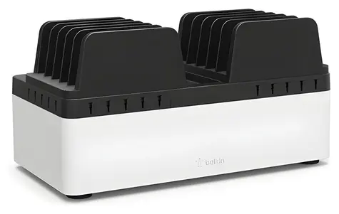 Belkin Store and Charge Go černá, bílá / Nabíjecí a úložná stanice / pevné přihrádky