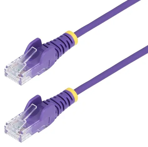 StarTech UTP CAT6 0,25m slim snagless purpurová / Patch kabel / RJ45-RJ45