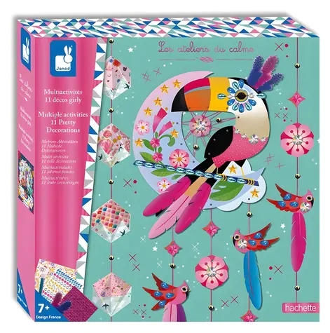 JANOD Atelier XXL Maxi / Kreativní sada / 5 tvořivých aktivit / lapač snů / origami girlanda / od 7 let