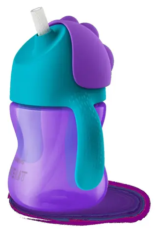 Philips Avent SCF796/02 fialová / Hrnek s brčkem / 200 ml / 9 m+
