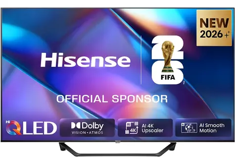 43" Hisense 43A7S černá / Televize / QLED / UHD / HDMI / Wi-Fi / DVB-T2&C&S2 / 20W repro