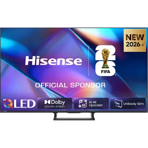 55" Hisense 55A7S černá / Televize / QLED / UHD / HDMI / Wi-Fi / DVB-T2/C/S2 / 20W repro