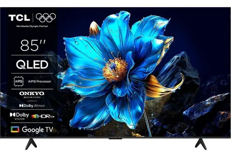 85" TCL 85P7K titanová / Televize / QLED / 4K UHD / Google TV / DVB-T2&C&S2 / 40W repro