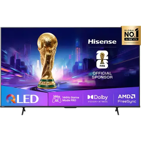 43" Hisense 43E77Q PRO černá / Televize / QLED / UHD 4K / HDMI / WiFi / BT / DVB-T2/S2/C