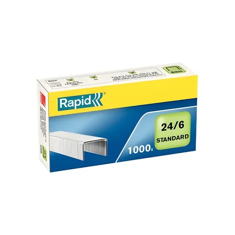 Rapid 24/6 standard / Spony do sešívačky / 1000 ks / Pro 30 listů 80g / Pro KW 5990, KW 5690