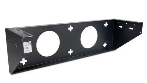 Inter-Tech 19" nástěnná konzole černá / Montážní držák / do racku / 3U / hloubka 161 mm / nosnost 15 kg