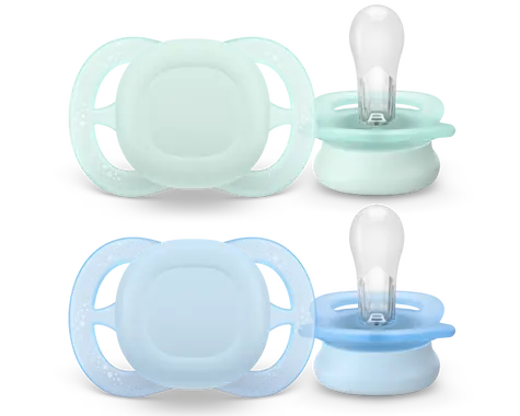 Philips Avent Ultra Start SCF075/12 modrá, zelená / Dudlík / 0-2 měsíce / 2 ks
